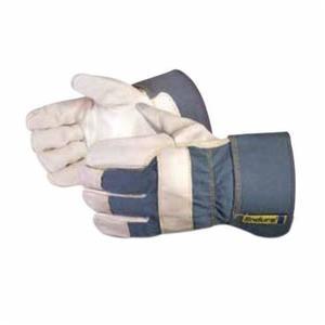 Glove - General Purpose - Superior Glove Endura Cotton/Grain Cowhide Leather Unlined Band Top/Safety Cuff 76BUL - Hansler.com