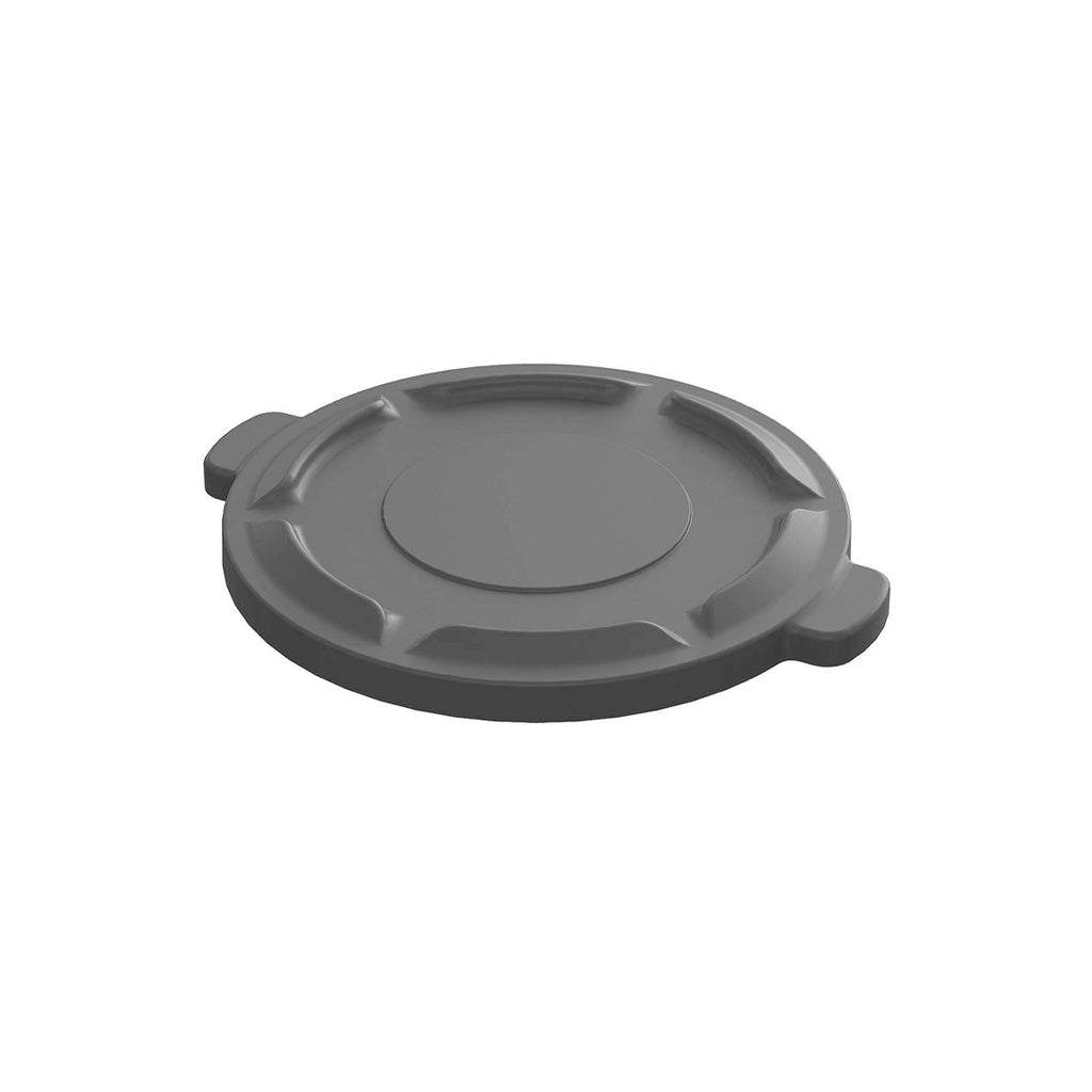 grey garbage bin lid with side handles, Grey Waste Container Lid, SIZE, 10 Gallon, WASTE, ROUND UTILITY CONTAINERS AND LIDS, 9611