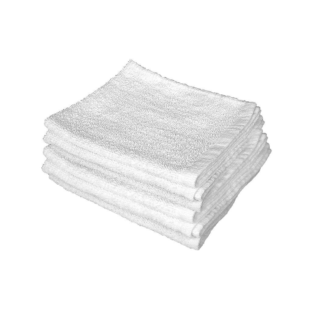white terry towel stack, 16 Inch X 16 Inch Terry Cloth, 28 Oz, Package, 10 Lb Box Of 60 Cloths, GENERAL CLEANING, TERRY TOWELS & RAGS, 3190, 3191