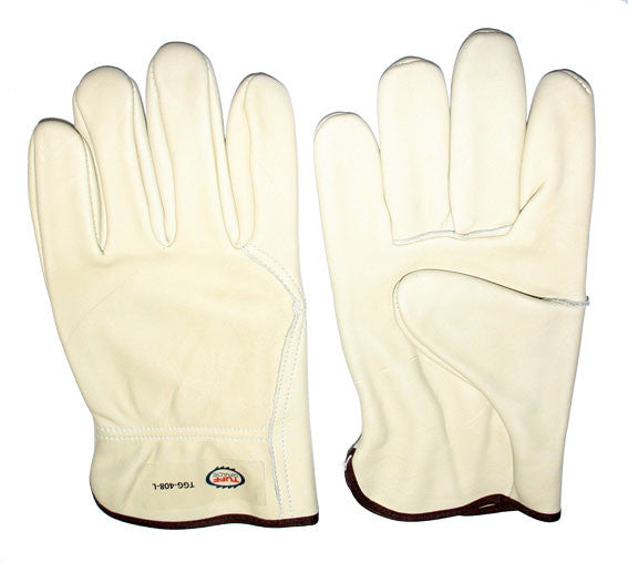 Glove - Work - Tuff Grade Grain Leather Driver, Unlined Wing Thumb TGG-408 - Hansler.com