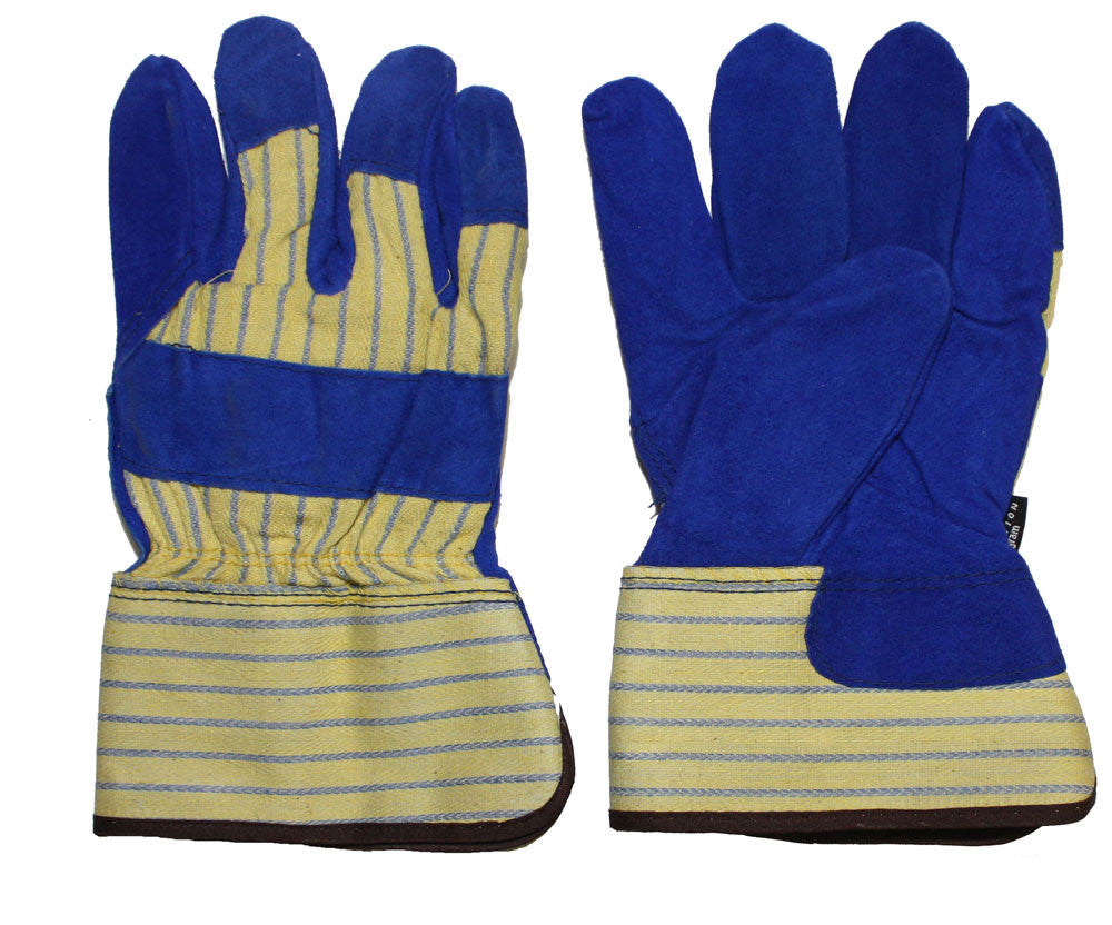 Glove - Work - Winter - Tuff Grade Cowhide Split Blue Leather Fitter, 100 g Thinsulate TGG-512 - Hansler.com