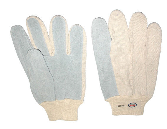 Glove - General Purpose - Tuff Grade Cotton with Leather Palm Knit Wrist TGG-606-L - Hansler.com