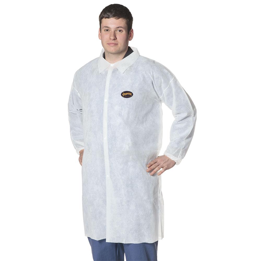 Lab Coat Pioneer White Polypropylene Lab Coats 10pack, 2036 Hansler Smith