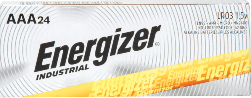 Batteries - Energizer Alkaline Industrial AAA (Package of 24) EN92 - Hansler Smith