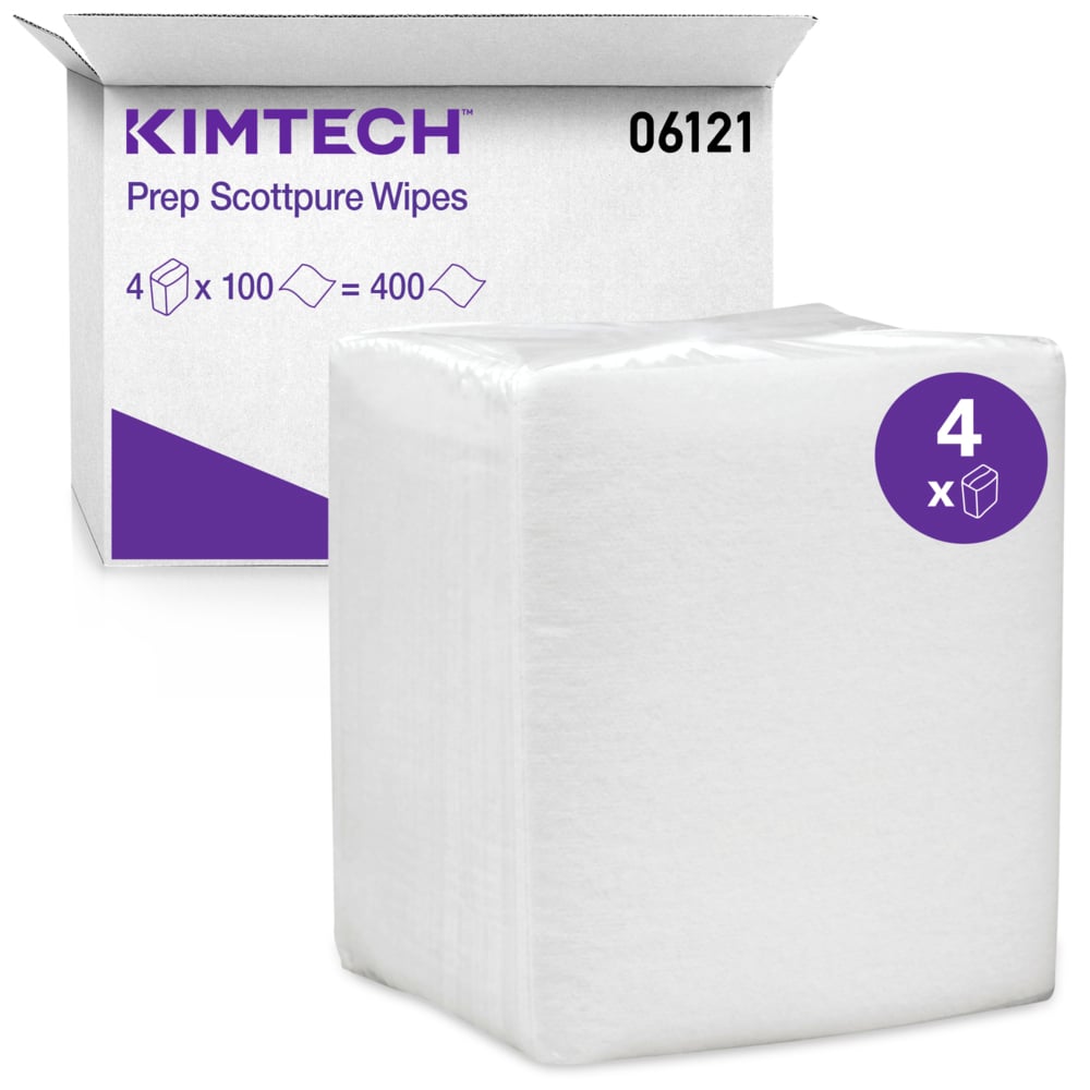 Wipers - Kimtech Prep™ Scottpure™ Critical Task Wipes, 1/4 Fold (Case ...