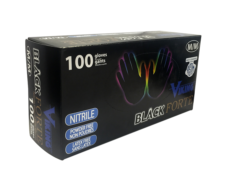 Disposable Gloves Viking® Black Forte™ Mil Nitrile Disposable