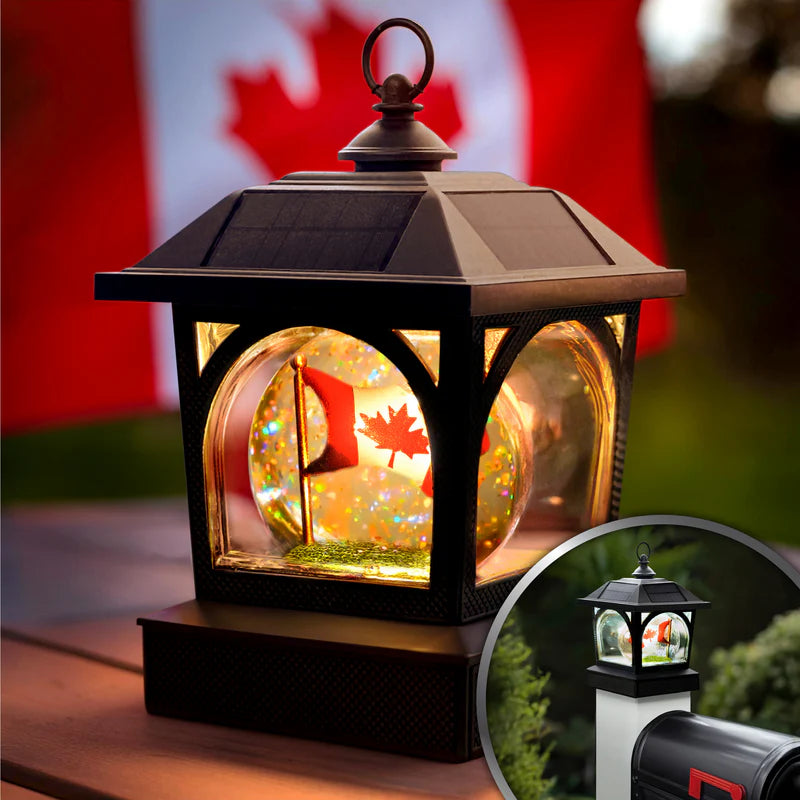 Fence Post Cap - Classy Caps Canadian Patriot Solar Table Lantern/Post ...