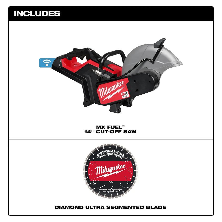 Milwaukee MXF315-2XC Scie à tronçonner MX FUEL 14 avec kit de frein RAPIDSTOP | Outillage Mathieu
