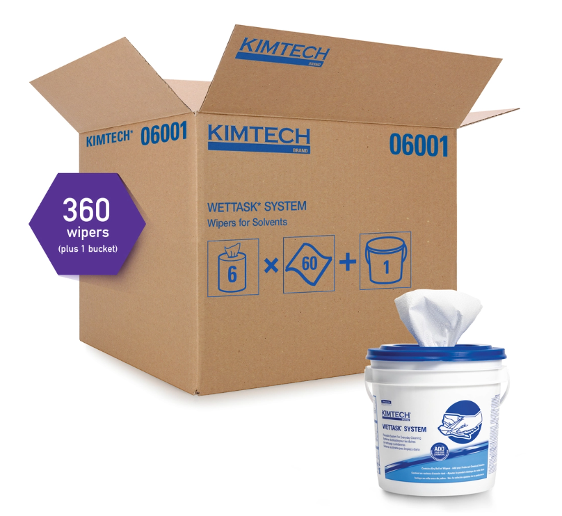 Wipers - Kimtech Prep™ Wipes for the WetTask™ Wiping System – Hydroknit® & Spunlace 06001 - Hansler.com