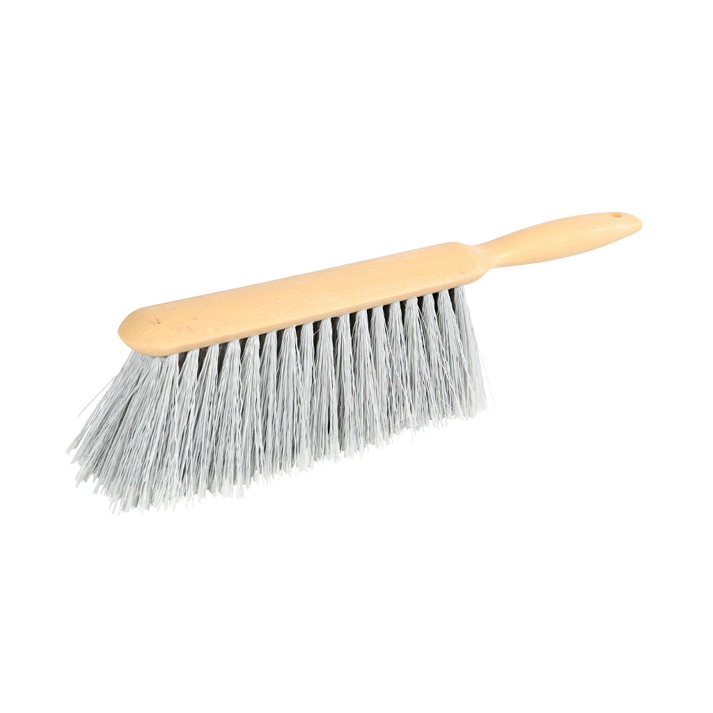 natural colored wood block handle and grey brissels, Soft Poly Fiber Bannister Brush With 14 Inch Plastic Block, GENERAL CLEANING, BRUSHES, 3606