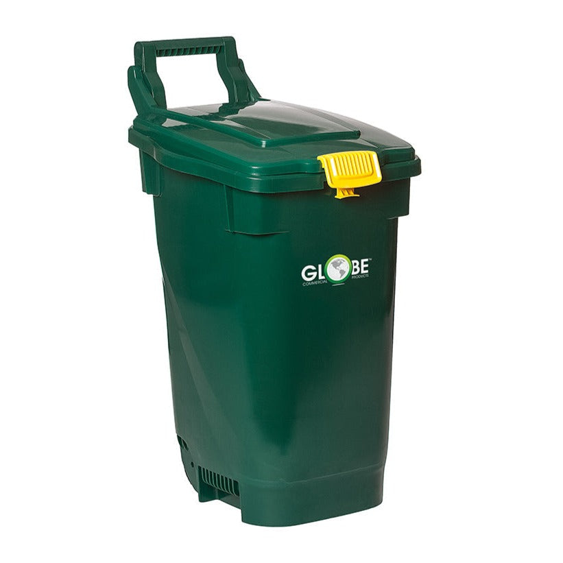 green bin with tall handles and animal lid lock, 13 Gallon Curbside Organics Bin, WASTE, ORGANICS CONATINERS, 9308
