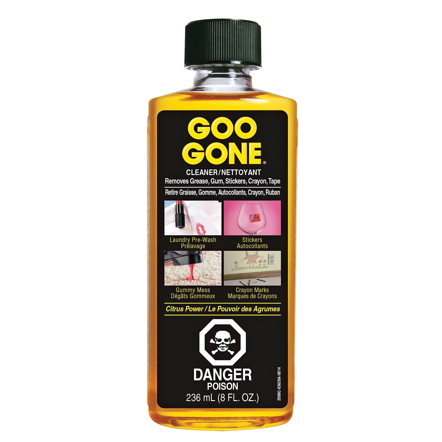 Goo Gone Adhesive Remover - 8 oz Bottle w/ Screw on Cap