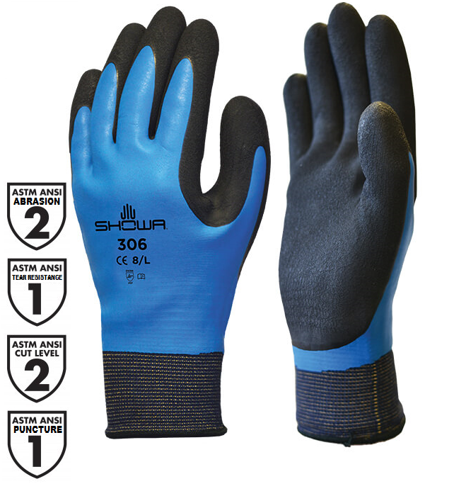 Glove - Cut Resistant - Showa 306 13 Gauge Latex Coated Knit* 306 - Hansler.com