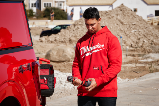 Milwaukee 352R-S Midweight Pullover Hoodie - Logo Red S