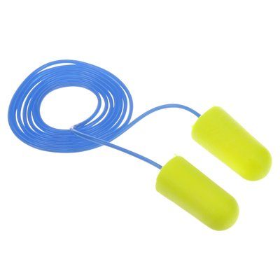 Earplugs - 3M E-A-RSoft Yellow Neon Disposable Corded, (200 Pairs), 311-1250 - Hansler.com