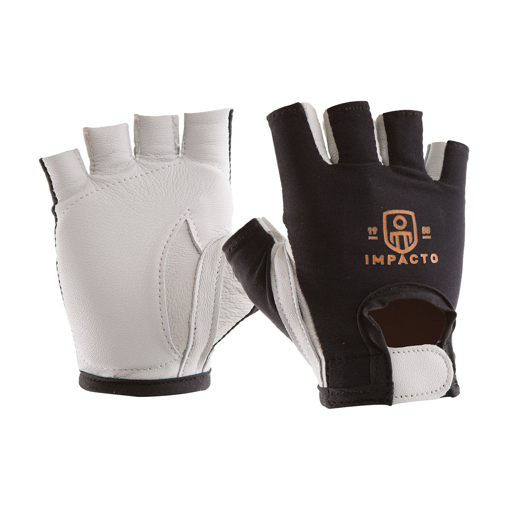Glove - Anti-Impact - Impacto Pearl Leather, Half Finger - Hansler.com