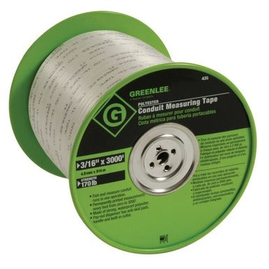 Greenlee 435 Tape-Measuring, 3000 ft. x 3/16 Poly