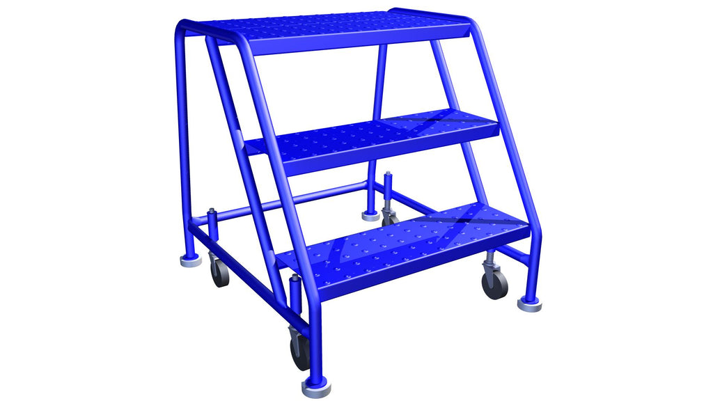 Ladder - Canway Mobile Ladder Stand - No Handrail 3 Step - Hansler.com