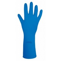 Glove - Chemical Resistant - Ronco Reusable Light-Fit Latex Flocklined Blue 15-532 - Hansler.com