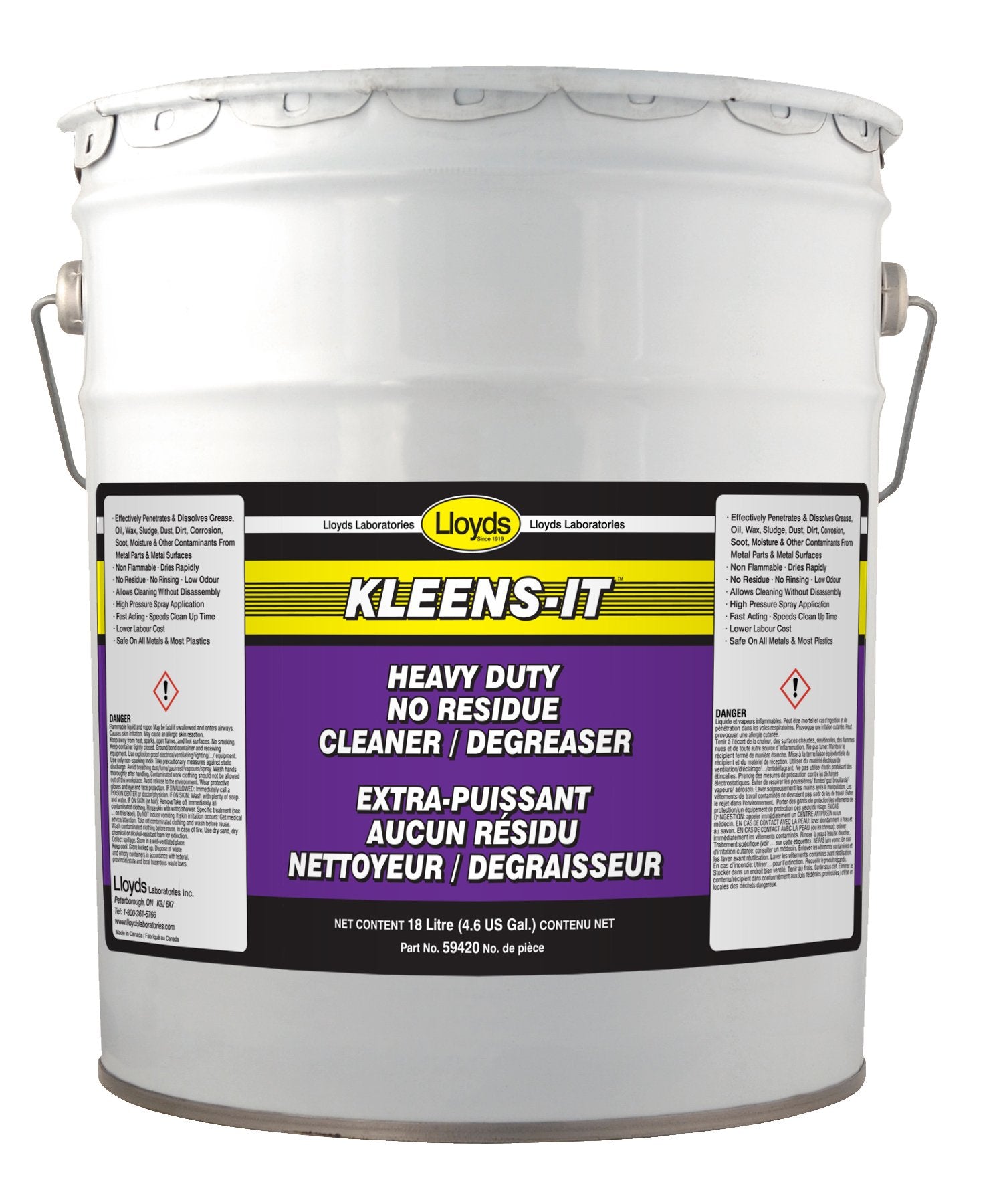 Degreaser - Lloyds Kleens-It Industrial No Residue Cleaner / Degreaser ...