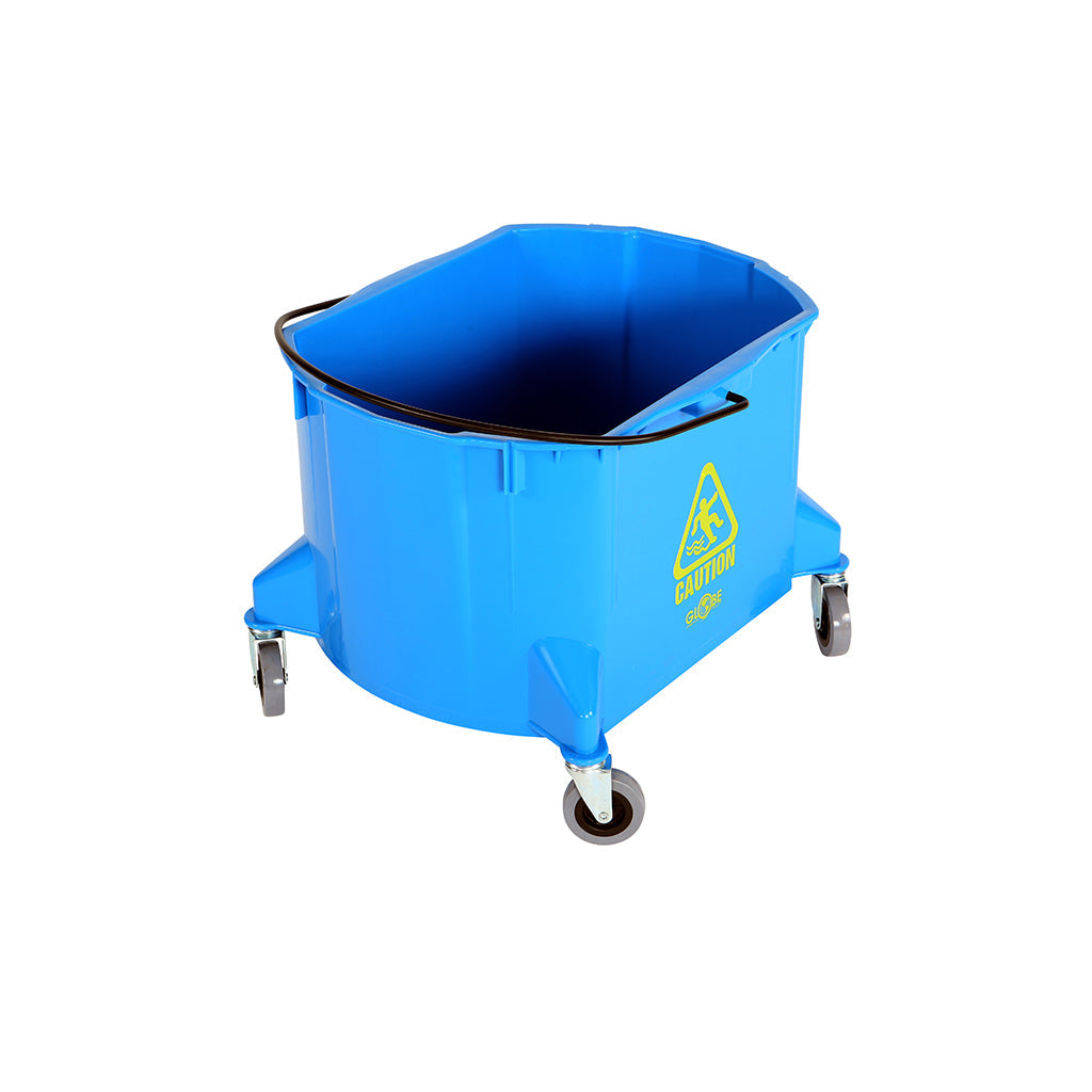 blue rectangular oval bucket with black handle and 4 wheels, 40 Qt Bucket, COLOR, Blue, FLOOR CLEANING, BUCKETS & WRINGERS, 3076B