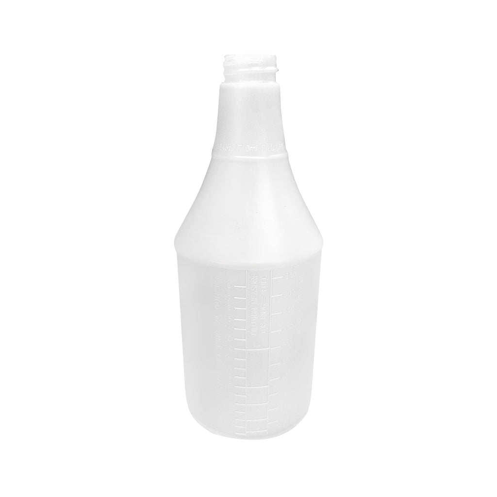 translucent white bottle with measurements, Bottle With Graduations, SIZE, 24 Oz, GENERAL CLEANING, TRIGGERS PUMPS & BOTTLES & CAPS, 3571