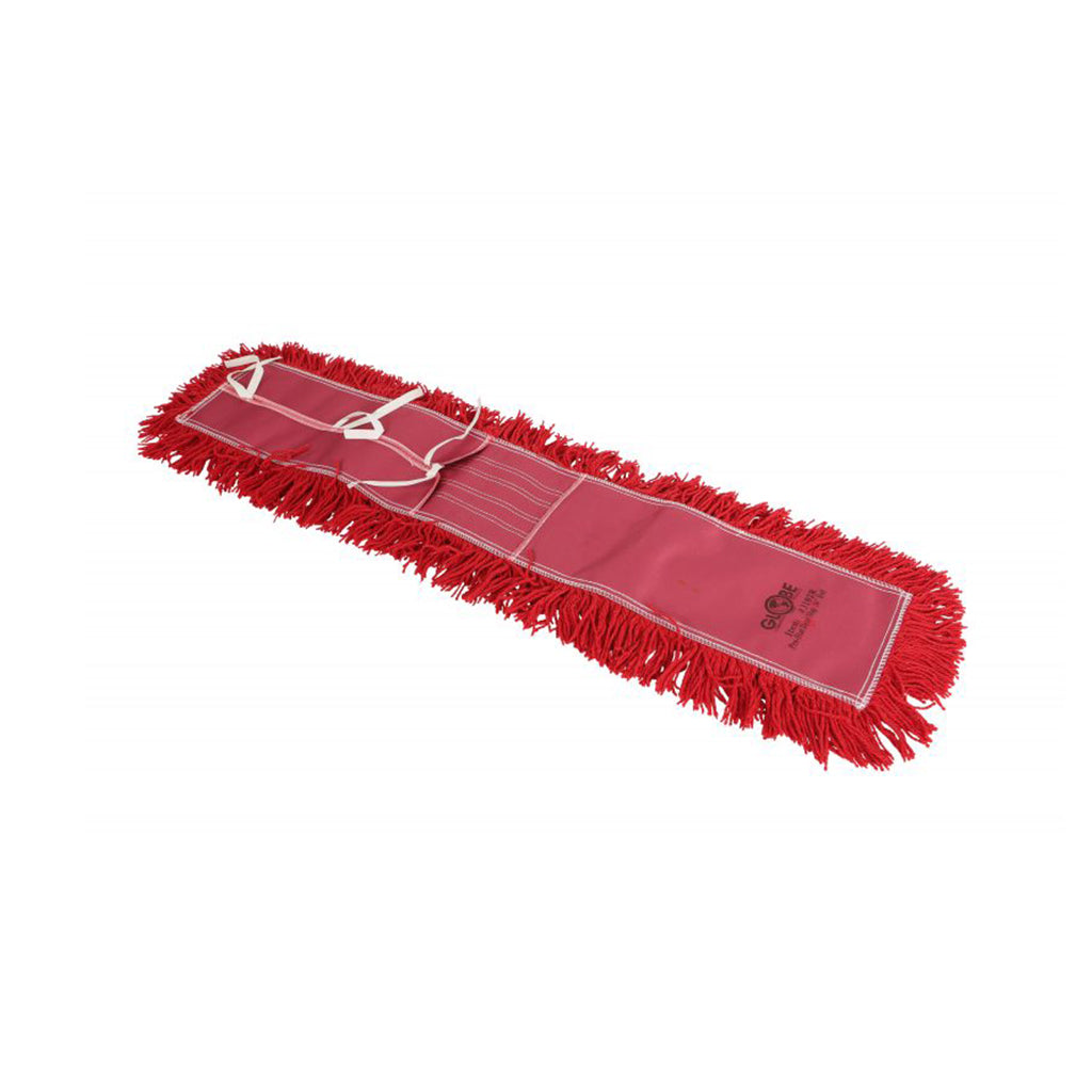 static cling dust mop close up 36inch x 5inch red tie-on, Pro-Stat® Red Tie-On Dust Mop Head, SIZE, 36 Inch X 5 Inch, FLOOR CLEANING, DUST MOPS, 3102R