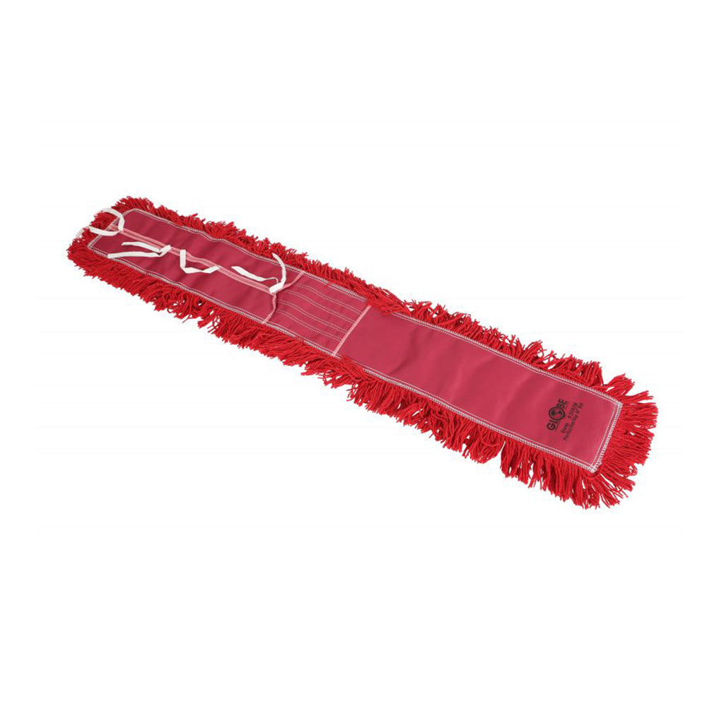 static cling dust mop close up 60inch x 5inch red tie-on, Pro-Stat® Red Tie-On Dust Mop Head, SIZE, 60 Inch X 5 Inch, FLOOR CLEANING, DUST MOPS, 3110R