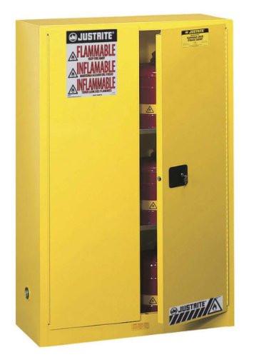 Safety Cabinet - Justrite Sure-Grip Flammable Yellow* - Hansler.com