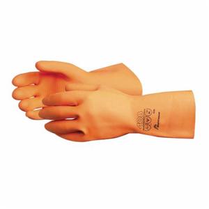 Glove - Chemical Resistant - Superior Glove Endura Latex Diamond Grip Style Flock Lining 30 Mil 408 - Hansler.com