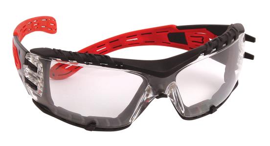 Protective Glasses - Dynamic Volcano Plus™ Rimless Red Temples Foam Padding & 4A Coating EP675G - Hansler.com