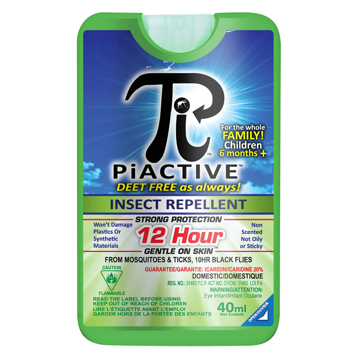Insect Repellent - Mosquito Shield Piactive™ Deet-Free Bug Spray FAMS0 ...