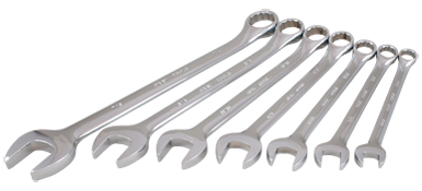 Wrench Set - Gray Tools 7-Piece Mirror Chrome, 12 Point SAE TU7 - Hansler.com