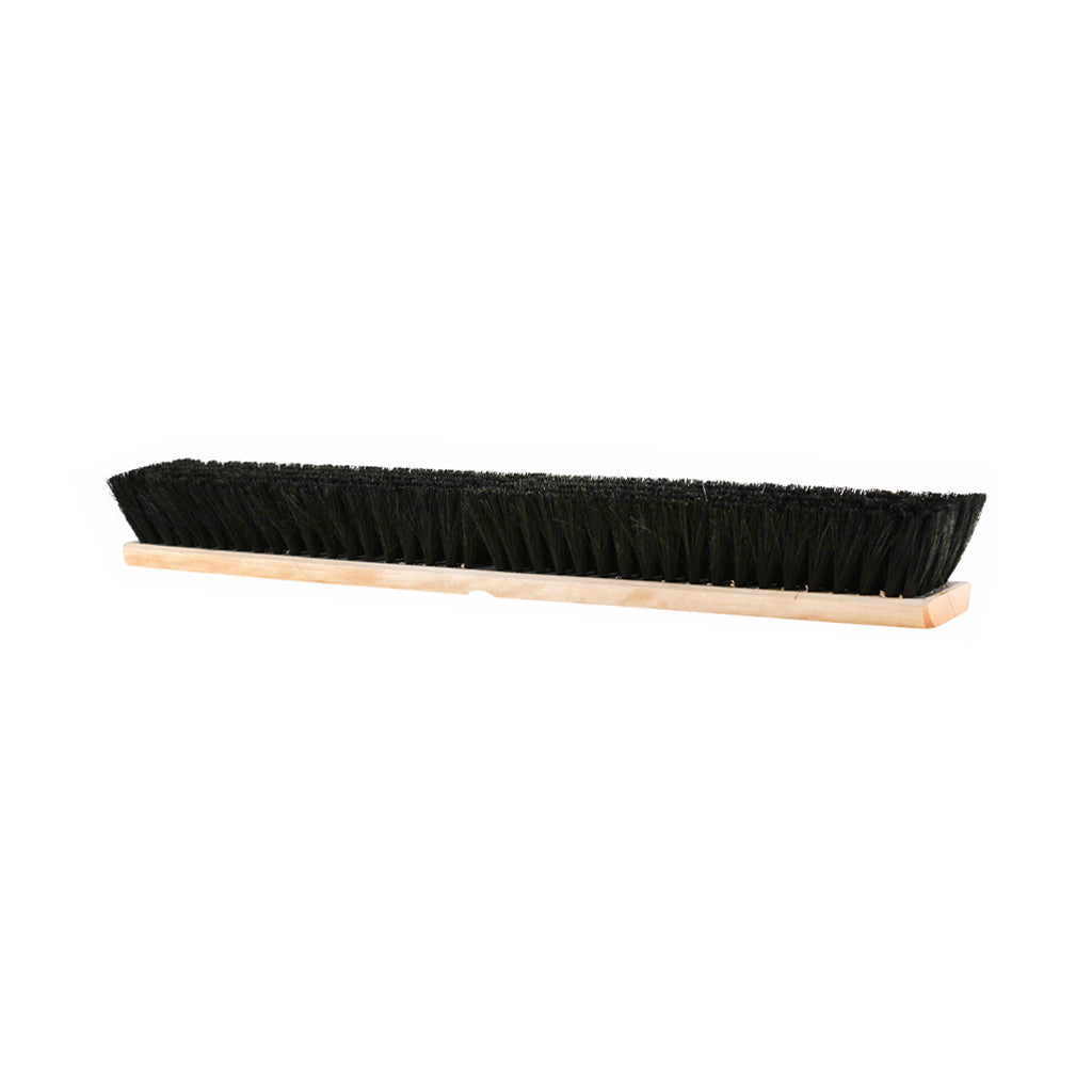 natural wood block broom brush with black brissels, Wood Block Broom Tampico, SIZE, 36 Inch, FLOOR CLEANING, PUSH BROOMS, 4556