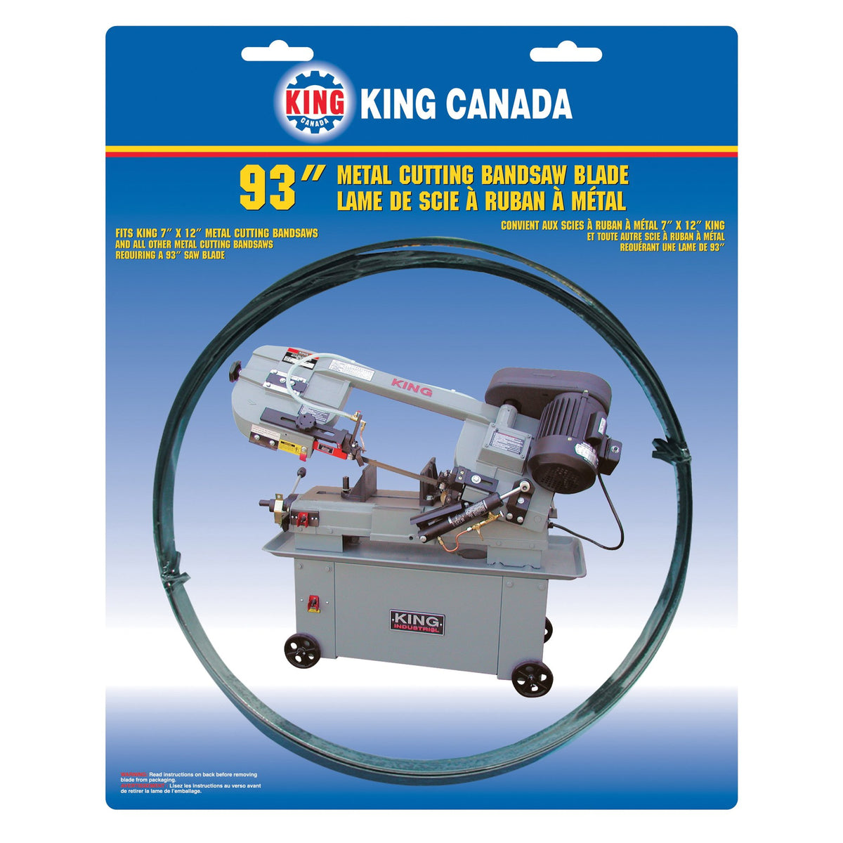Bandsaw Blade King Canada 93" X .032" 3/4" BiMetal Cutting Bandsaw