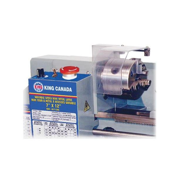 Metal Lathe King Canada 7" X 12" Variable Speed Mini Metal Lathe KC