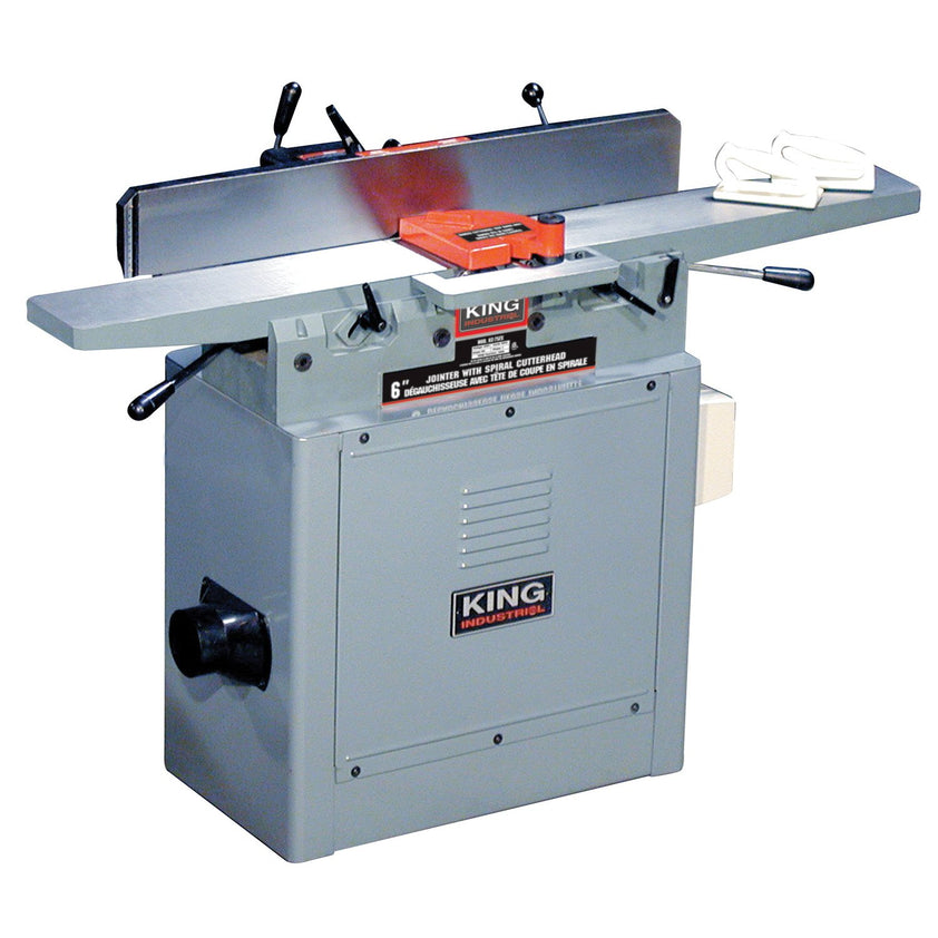 Jointer King Canada 6" Industrial Jointer with Spiral Cutterhead KC