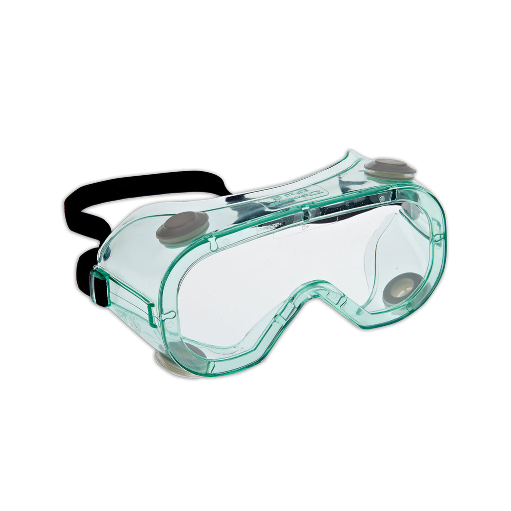 Protective Goggles - Dynamic Chem Splash™ Indirect Vent Clear Green Body, Clear Lens and 3A Coating EP20 - Hansler.com