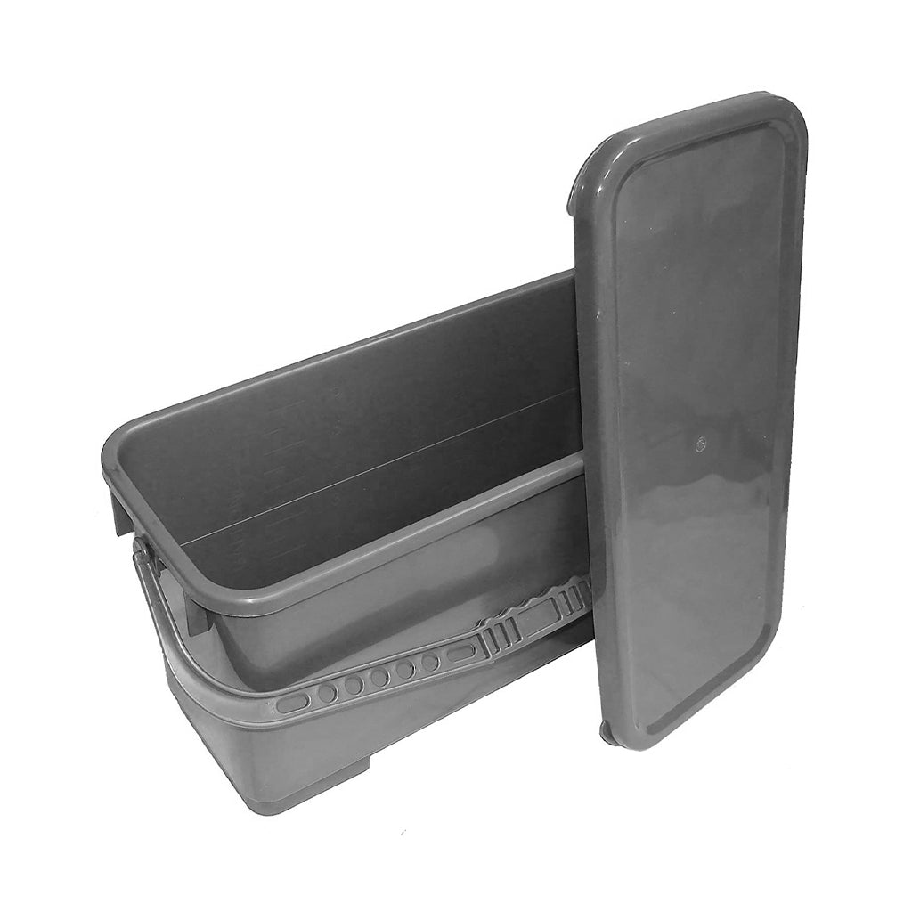 grey bucket with lid and handle and size, Microfiber Charging Bucket With Lid, MICROFIBER, CHARGING BUCKET, NEW, 3295