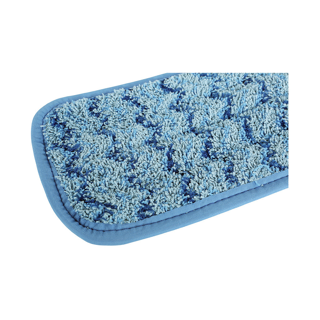 blue wet pad front close up view, Blue Microfiber Wet Pad, SIZE, 12 Inch, MICROFIBER, FLOOR PADS, 3312,3325,3326