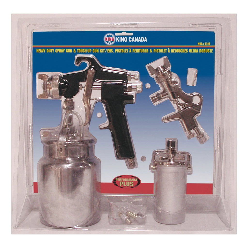 Spray Gun Kit - King Canada Performance Plus Spray Gun & Touch Up Gun Kit 8185 - Hansler.com