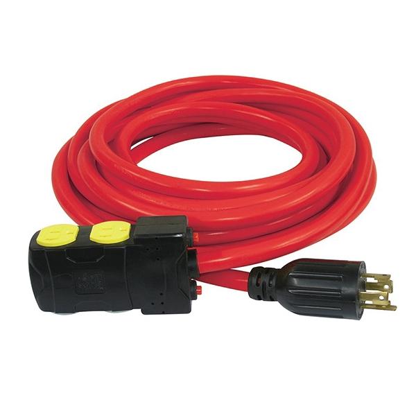 Generator Extension Cord - King Canada Power Force 25 ft Cord with Resets K-L1430R-25 - Hansler.com