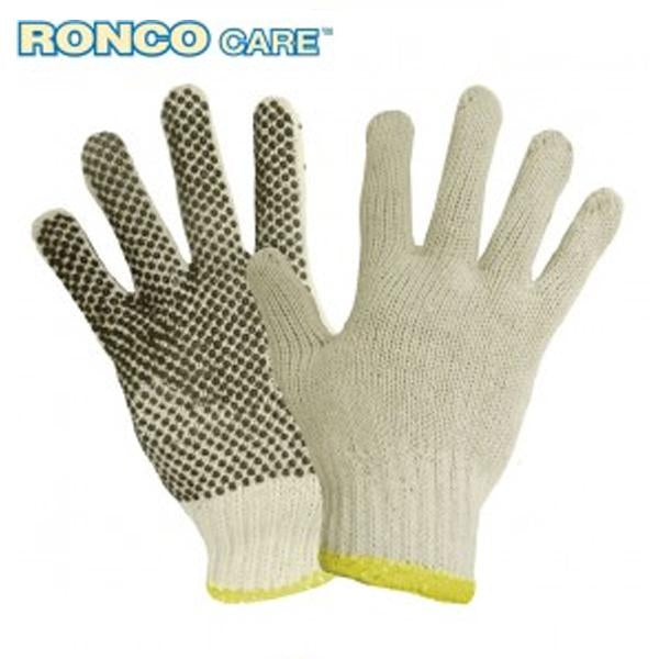 Glove - String Knit - Ronco Poly/Cotton with PVC Dots on One Side* 222 - Hansler.com