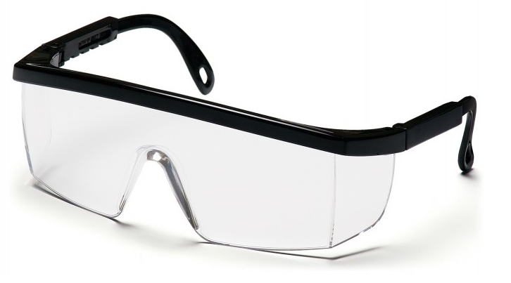 Protective Glasses - Pyramex Integra Clear Lens with Black Frame SB410S - Hansler.com