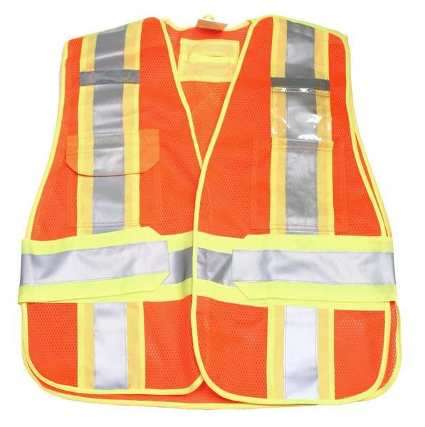 Traffic Vest - Tuff Grade with 3M Scotchlite Reflective Strips TGVEST-001 - Hansler.com