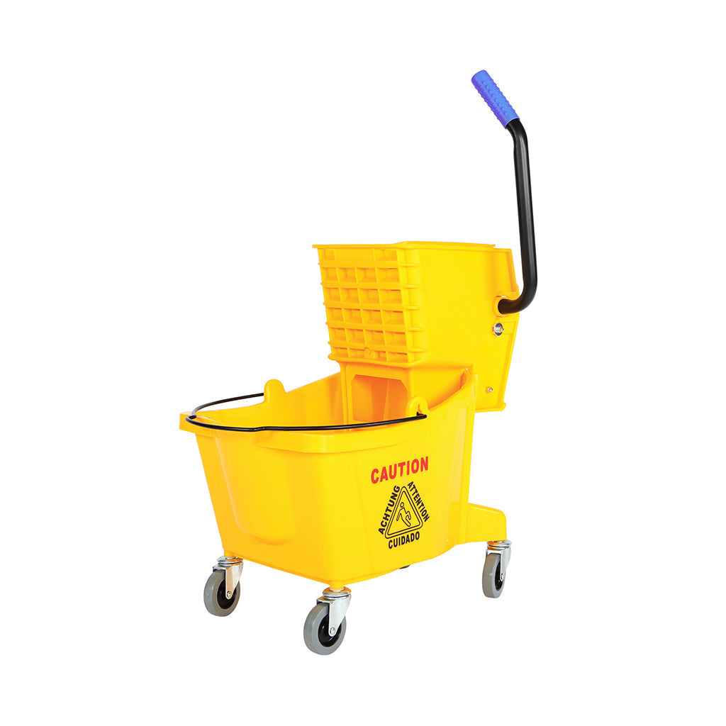 Sidepress Bucket And Wringer Yellow, SIZE, 26 Qt Yellow, FLOOR CLEANING, BUCKETS & WRINGERS, 3081