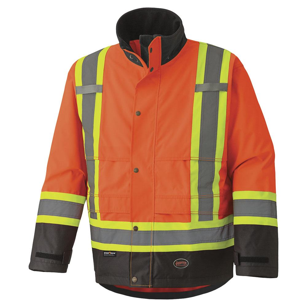Jacket Pioneer Hi-Viz Orange 300D Trilobal Ripstop Waterproof