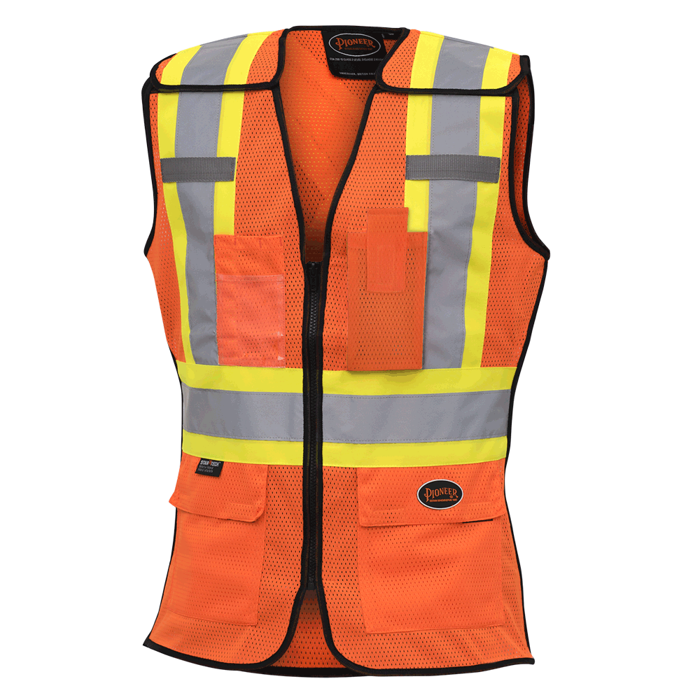 Safety Vest Pioneer Women s Hi Viz Safety Tear Away Vest Poly