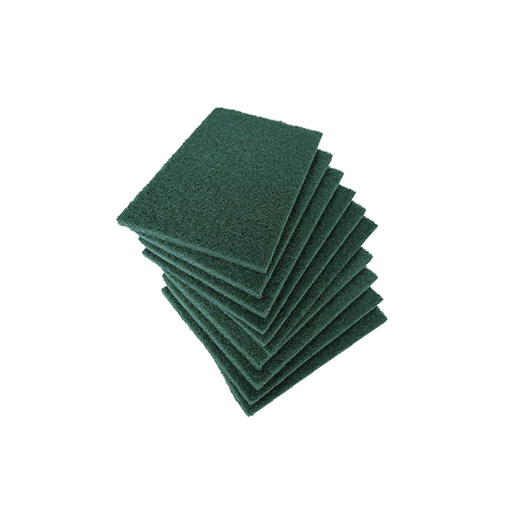 10 green rectangular scrub, Green Heavy Duty Scouring Pad, Package, 10 Pack, GENERAL CLEANING, SPONGES & SCOURS, 7006