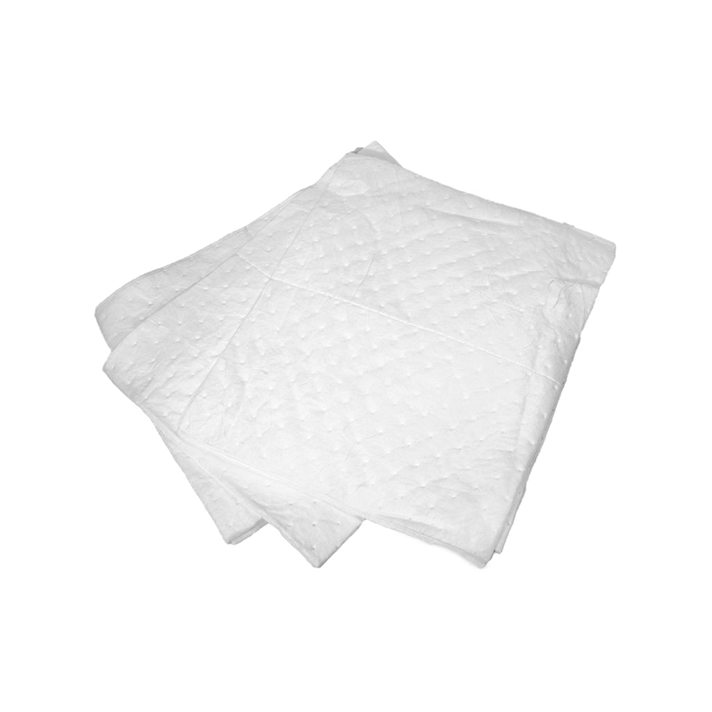 absorbant white heavy textile fabric, 15 Inch X 18 Inch Oil Only Pads Medium Duty, Package, 10 Pack, SAFETY, ABSORBANT PADS & SOCKS, 7540